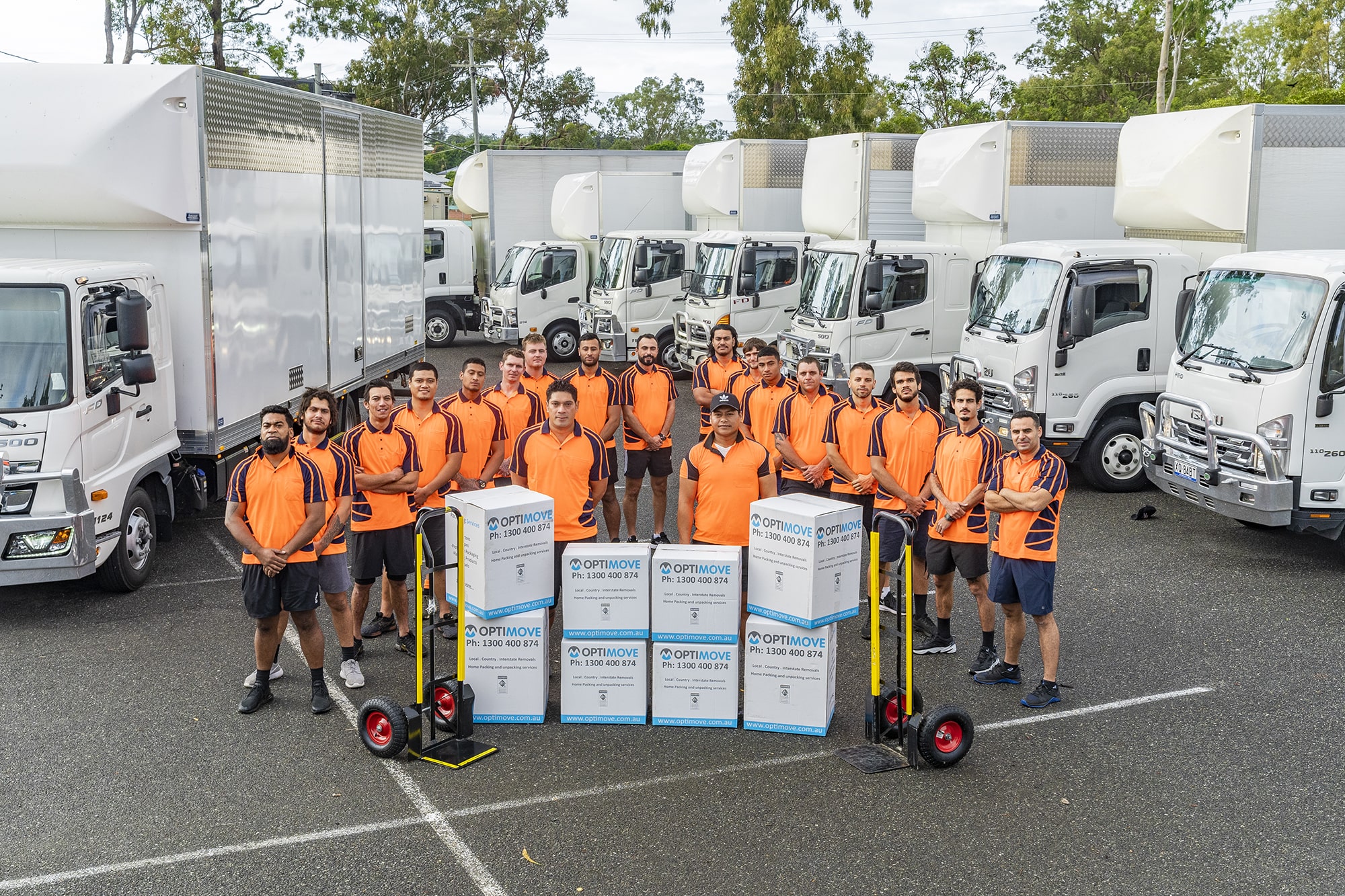 Modern removalist trucks