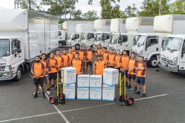 Modern removalist trucks
